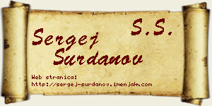Sergej Surdanov vizit kartica